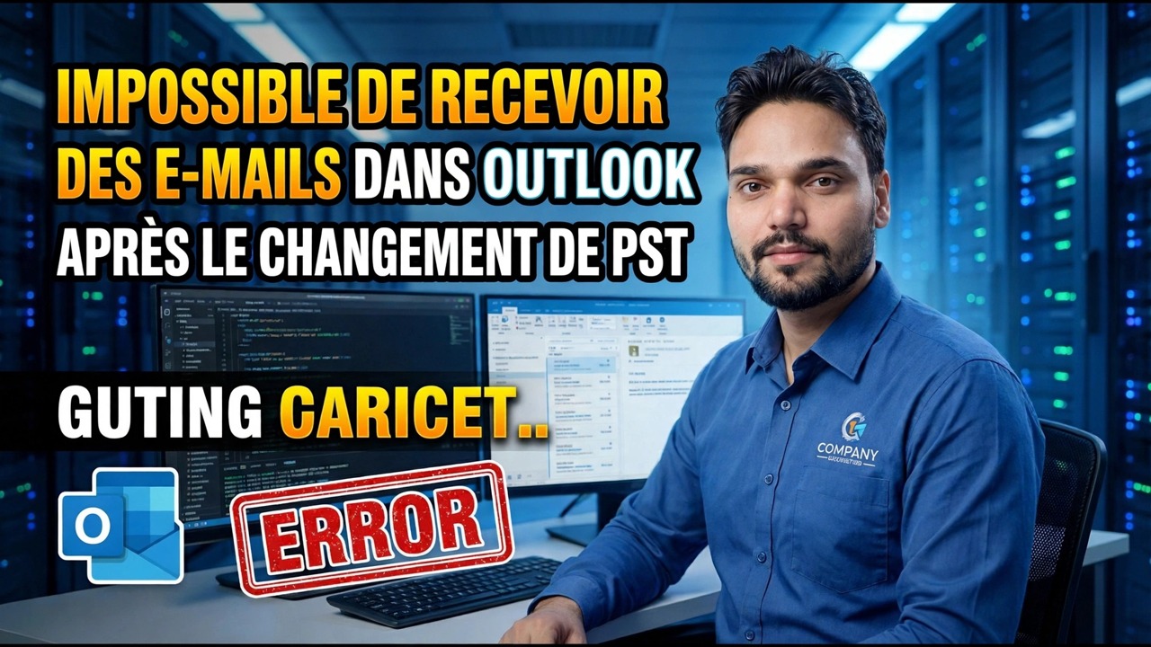 Outlook ne reçoit pas d'e-mails après un changement PST - Correctif