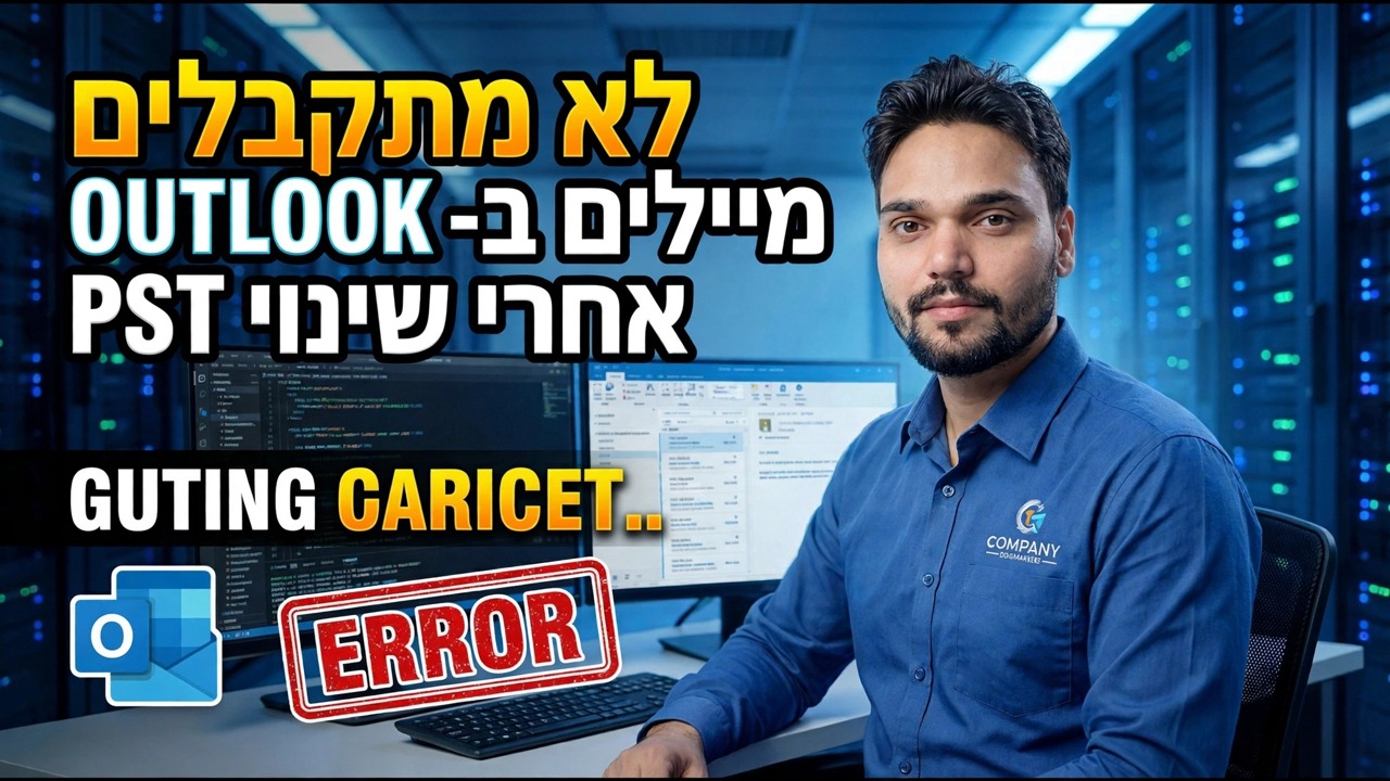 Outlook לא מקבל אימיילים לאחר שינוי PST - תקן
