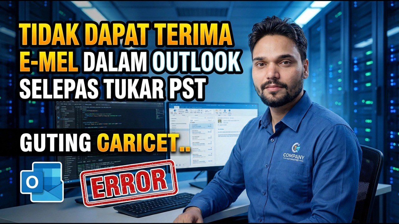 Outlook Tidak Menerima E-mel Selepas Perubahan PST - Betulkan
