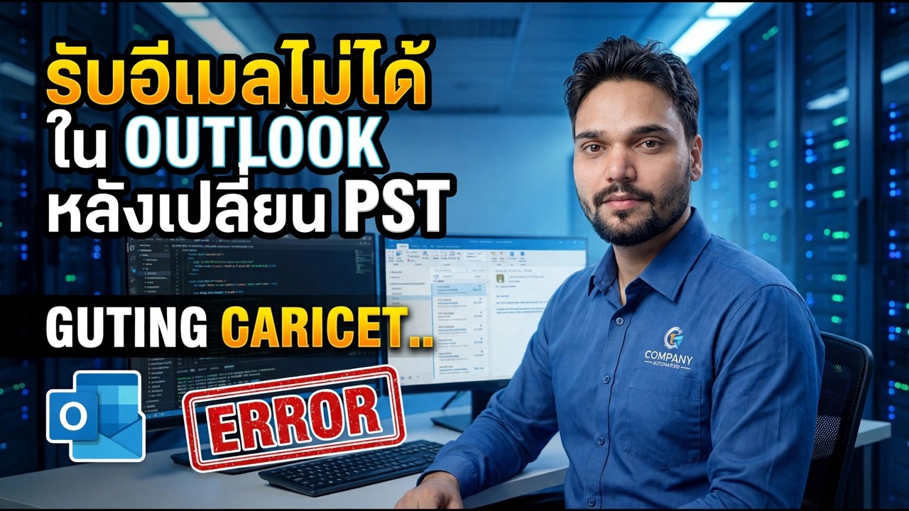 Outlook ไม่ได้รับอีเมลหลังจากการเปลี่ยนแปลง PST - แก้ไข