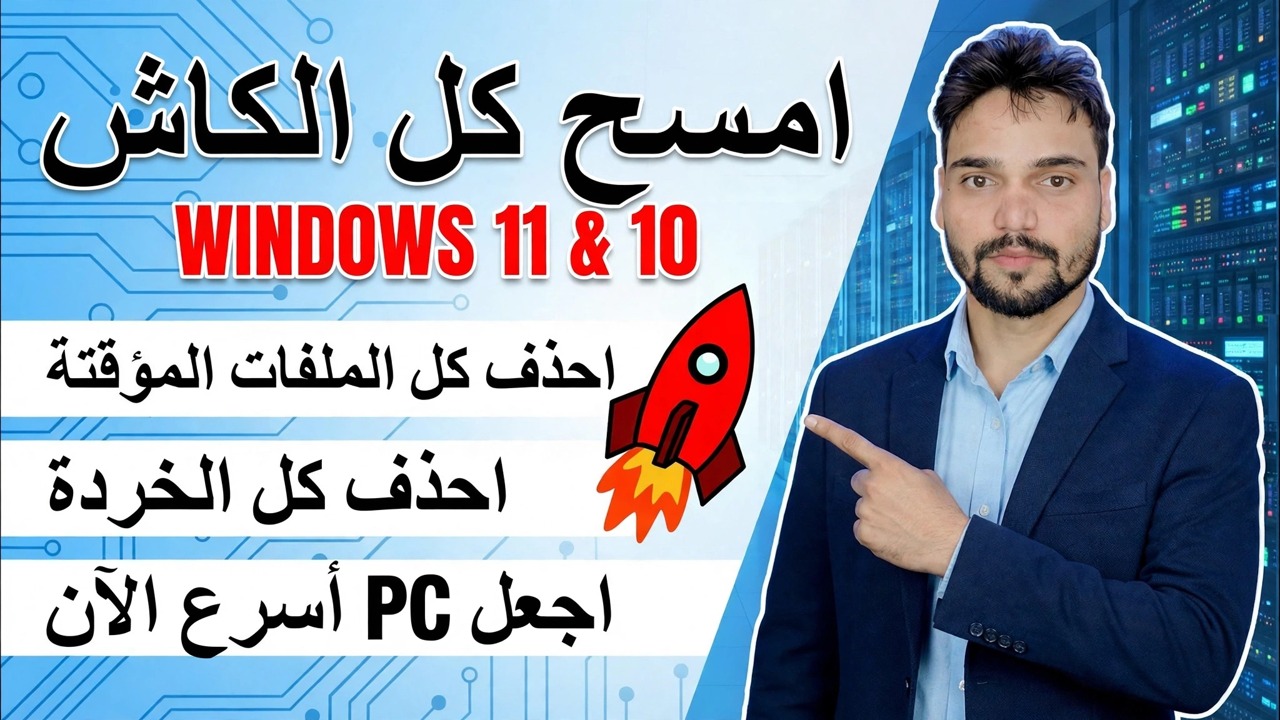 مهارة مهندس تكنولوجيا المعلومات المحترف! 🚀 مسح جميع ذاكرة التخزين المؤقت والملفات غير المرغوب فيها والملفات المؤقتة 😳 تسريع جهاز الكمبيوتر