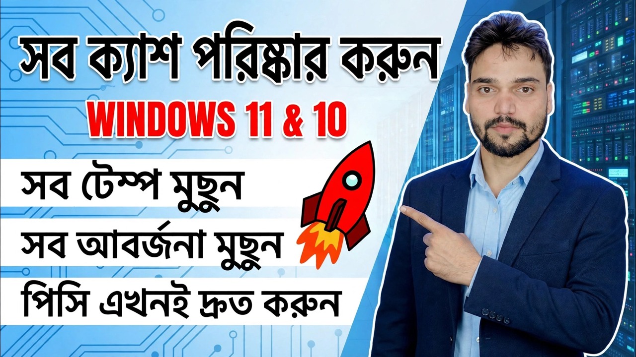 প্রো আইটি ইঞ্জিনিয়ার দক্ষতা! 🚀 সমস্ত ক্যাশে, জাঙ্ক এবং টেম্প ফাইল সাফ করুন 😳 পিসির গতি বাড়ান
