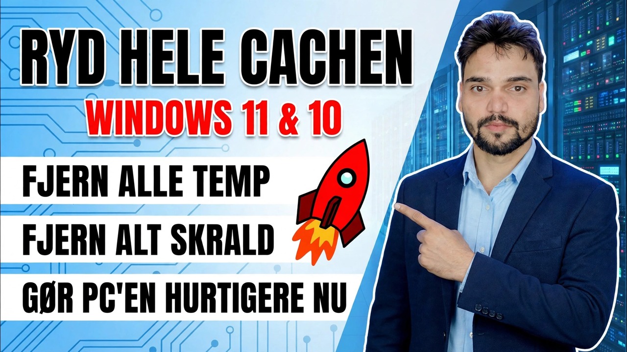 Professionel IT-ingeniør! 🚀 Ryd alle cache-, junk- og midlertidige filer 😳 Fremskynd pc'en
