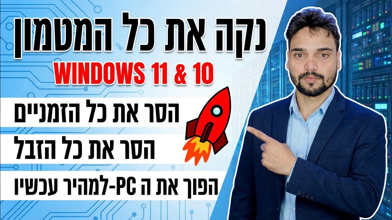 מיומנות מהנדס IT מקצועי! 🚀 נקה את כל קבצי המטמון, הזבל והזבל 😳 האץ את המחשב