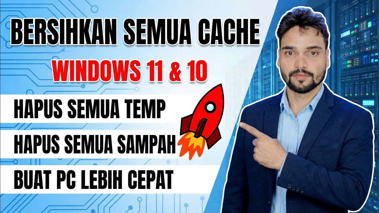 Keterampilan Insinyur TI Pro! 🚀 Hapus Semua File Cache, Sampah & Temp 😳 Mempercepat PC