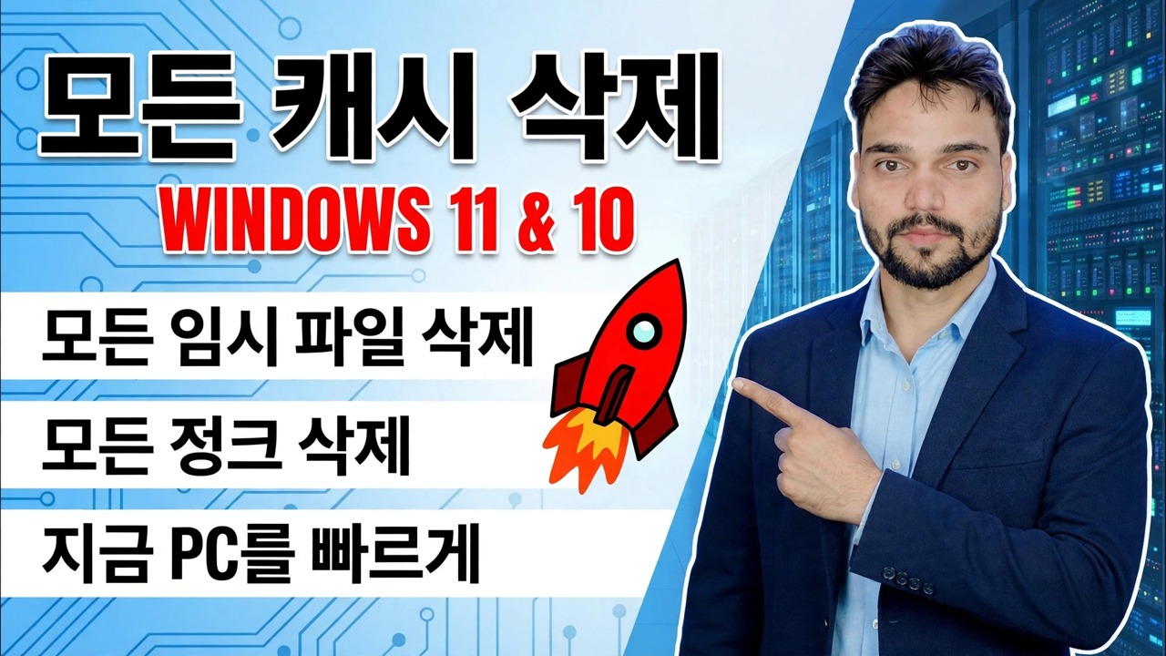 프로 IT 엔지니어 스킬! 🚀 모든 캐시, 정크 및 임시 파일 지우기 😳 PC 속도 향상