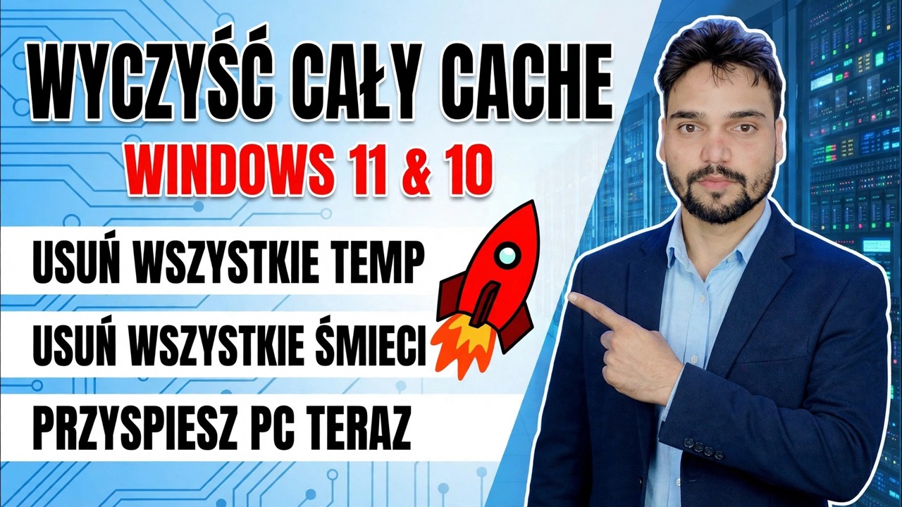 Profesjonalne umiejętności inżyniera IT! 🚀 Wyczyść całą pamięć podręczną, niepotrzebne i tymczasowe pliki 😳 Przyspiesz komputer