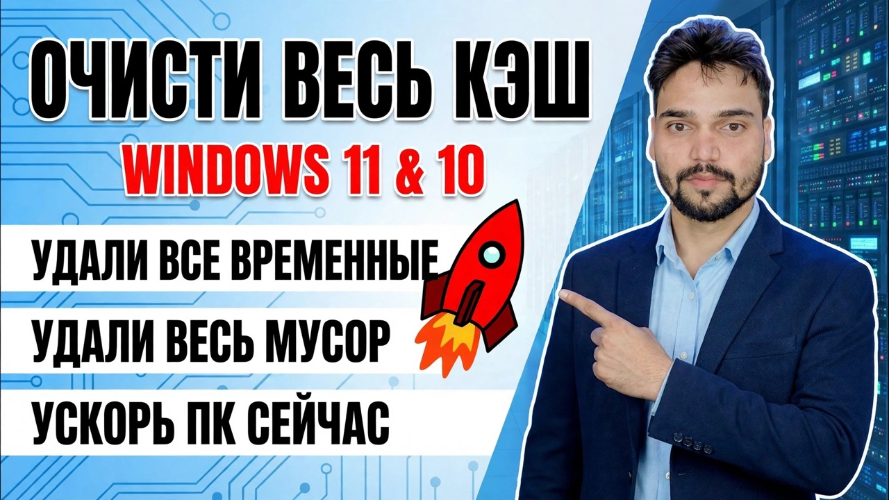 Навыки профессионального ИТ-инженера! 🚀 Очистить весь кэш, ненужные и временные файлы 😳 Ускорить работу ПК