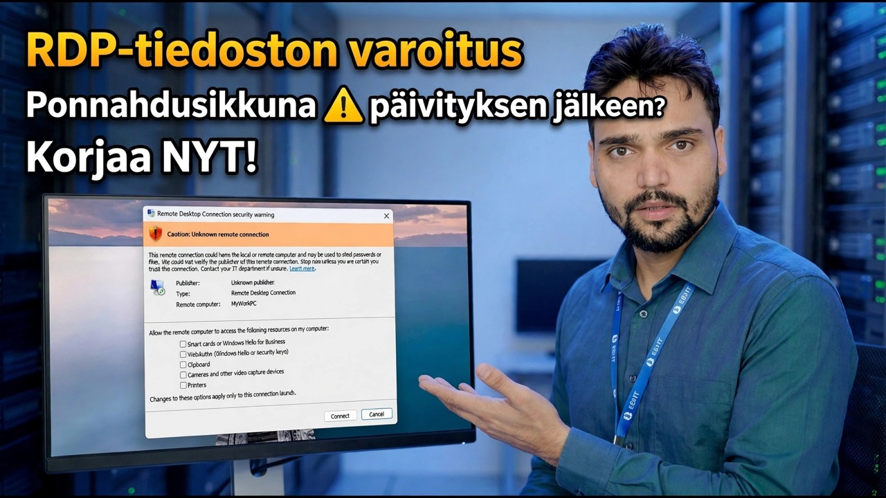 Viimeisin Windows-päivitys rikkoi RDP:n? 😳 Uusi varoituskorjaus!