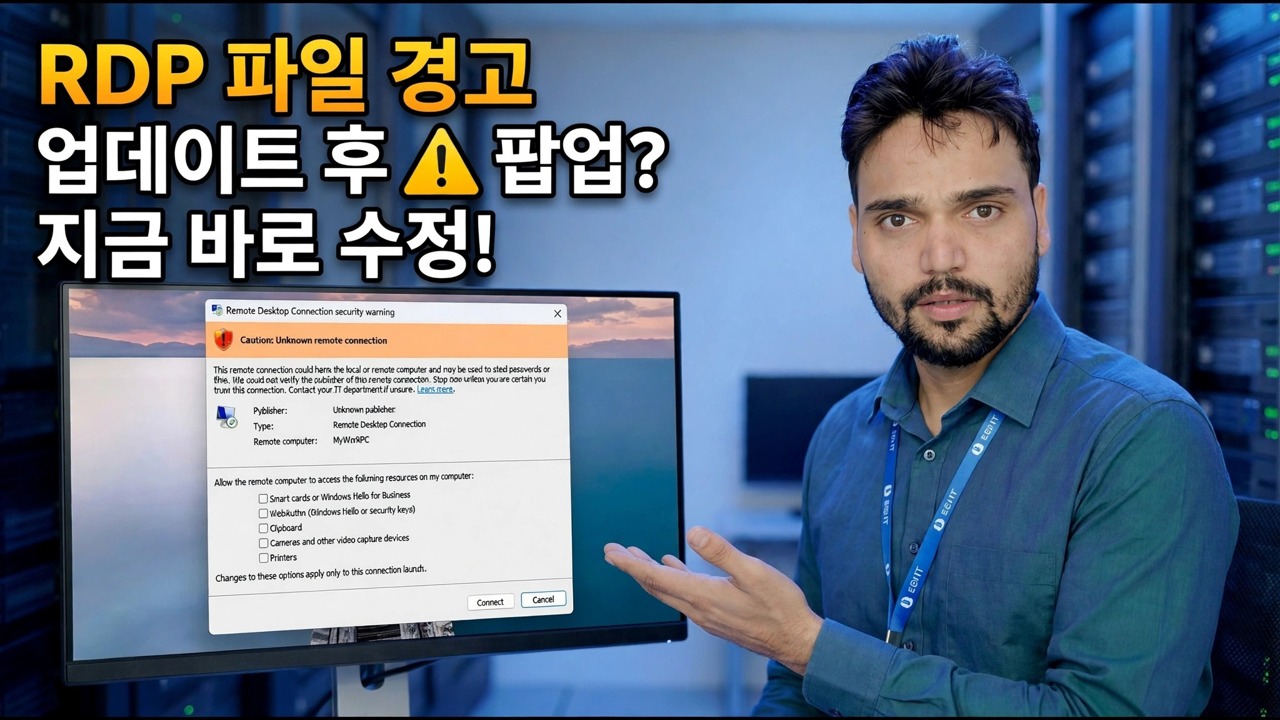최신 Windows 업데이트로 인해 RDP가 중단되었나요? 😳 새로운 경고 수정!