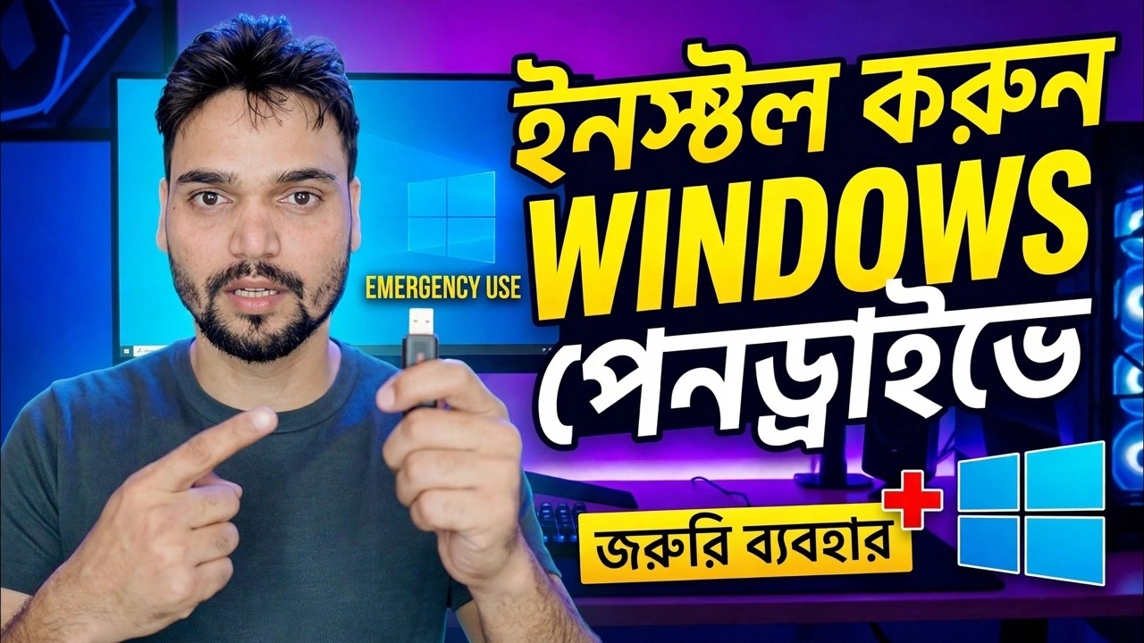 পেনড্রাইভে উইন্ডোজ ওএস ইনস্টল করুন