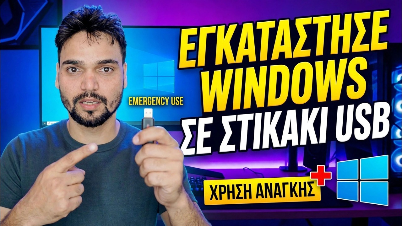 Εγκαταστήστε το λειτουργικό σύστημα Windows στο Pendrive