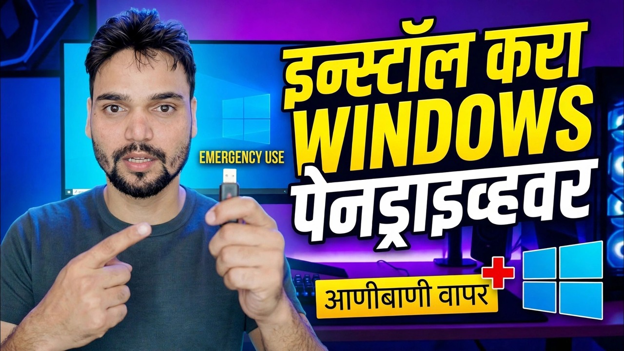 पेनड्राईव्हवर विंडोज ओएस इन्स्टॉल करा