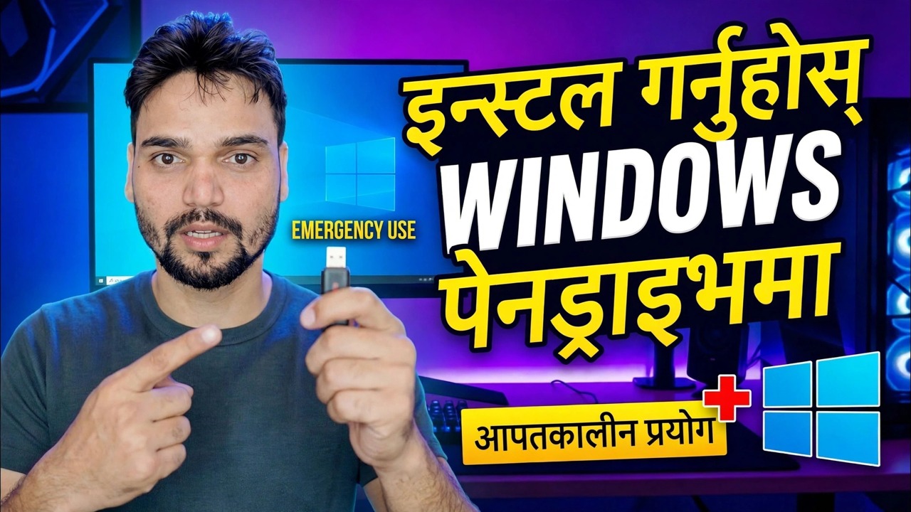 Pendrive मा Windows OS स्थापना गर्नुहोस्