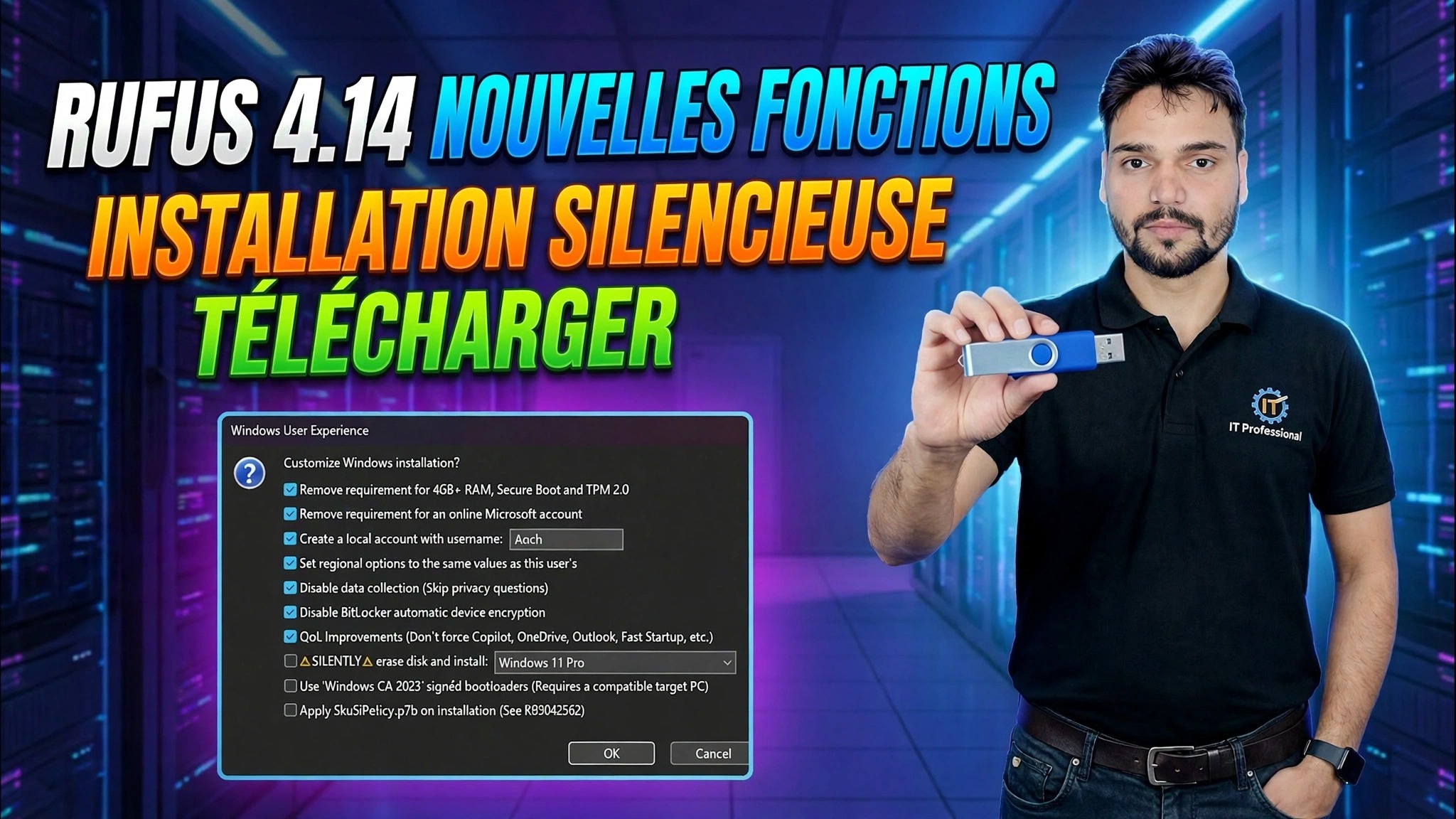 Rufus 4.14 Nouvelles fonctionnalités 😳 Guide de démarrage USB Windows !