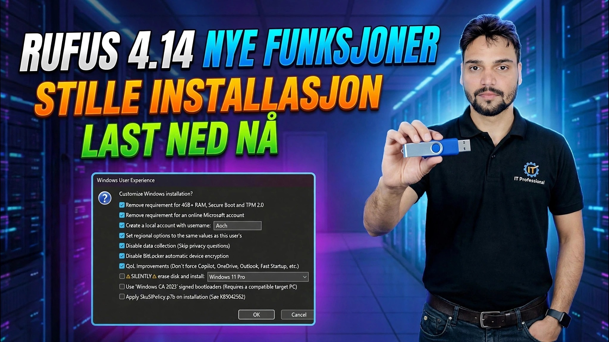 Rufus 4.14 Nye funksjoner 😳 Windows USB Bootable Guide!