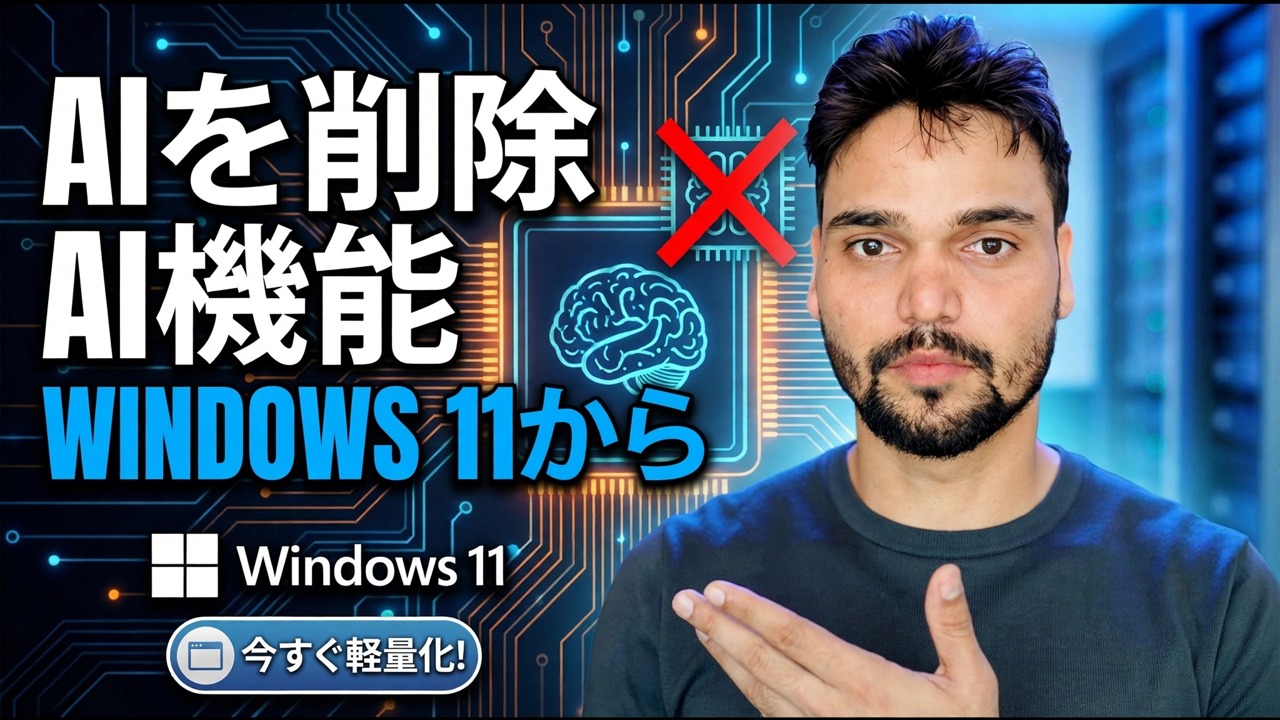 Windows 11 から AI 機能を削除する 🔥 Copilot と AI を完全に無効にする