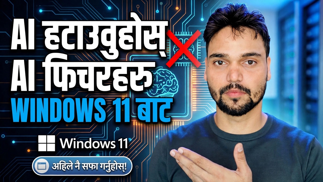 Windows 11 बाट AI सुविधाहरू हटाउनुहोस् 🔥 Copilot र AI पूर्ण रूपमा असक्षम गर्नुहोस्