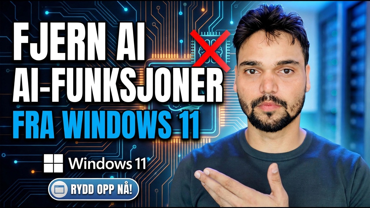 Fjern AI-funksjoner fra Windows 11 🔥 Deaktiver Copilot og AI helt