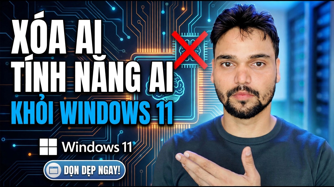 Xóa tính năng AI khỏi Windows 11 🔥 Vô hiệu hóa hoàn toàn Copilot & AI