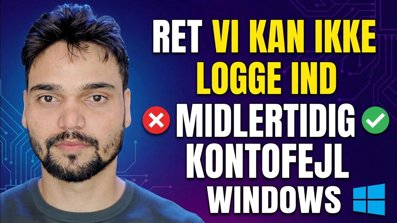 Vi kan ikke logge ind på din konto Løsning 🔥 Midlertidig profilfejlløsning