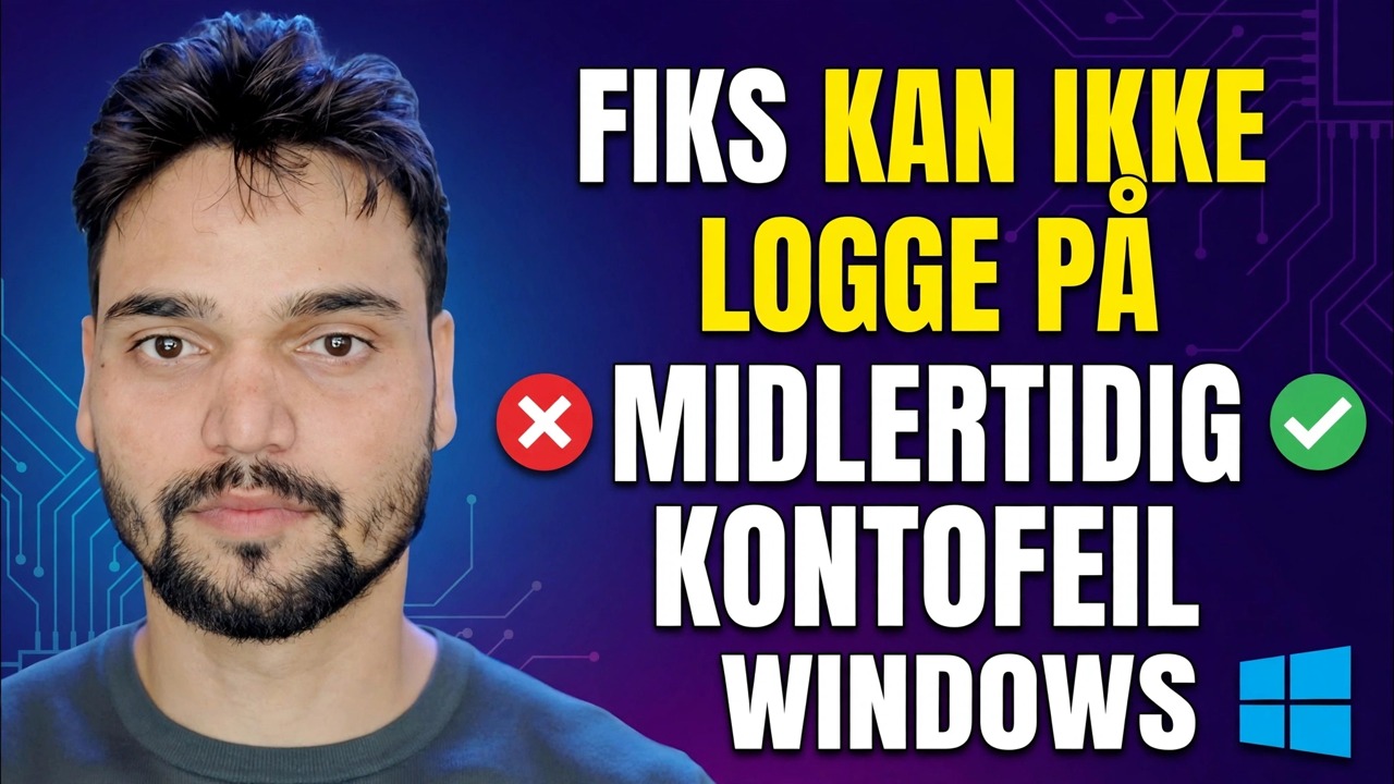 Vi kan ikke logge på kontoen din Fix 🔥 Midlertidig profilfeilløsning