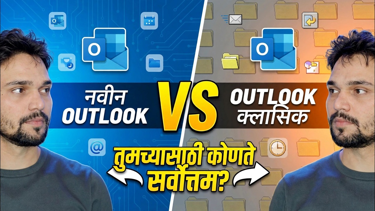 नवीन आउटलुक ॲप वि क्लासिक आउटलुक 🔥 मोठा फरक