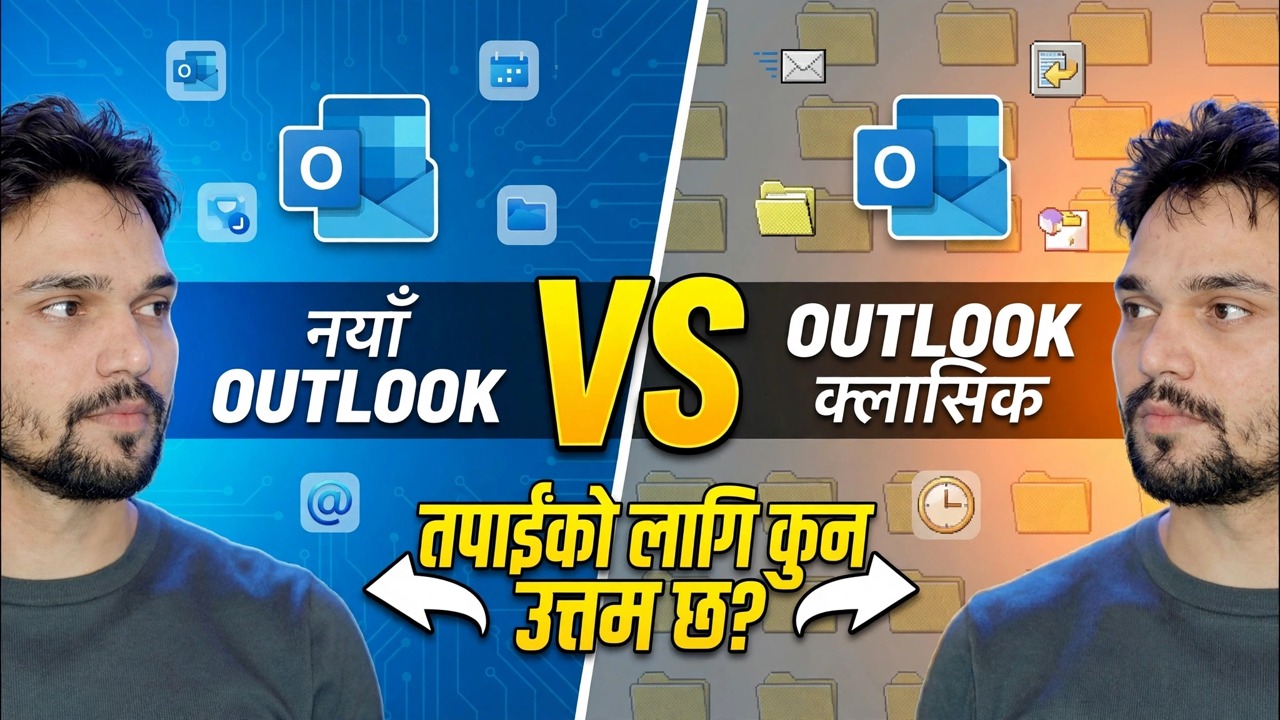 नयाँ आउटलुक एप बनाम क्लासिक आउटलुक 🔥 ठूलो भिन्नताहरू