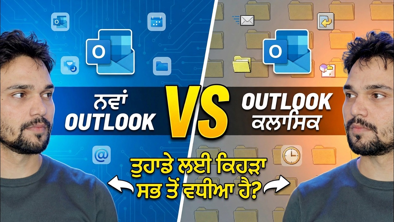 ਨਵੀਂ ਆਉਟਲੁੱਕ ਐਪ ਬਨਾਮ ਕਲਾਸਿਕ ਆਉਟਲੁੱਕ 🔥 ਵੱਡੇ ਅੰਤਰ