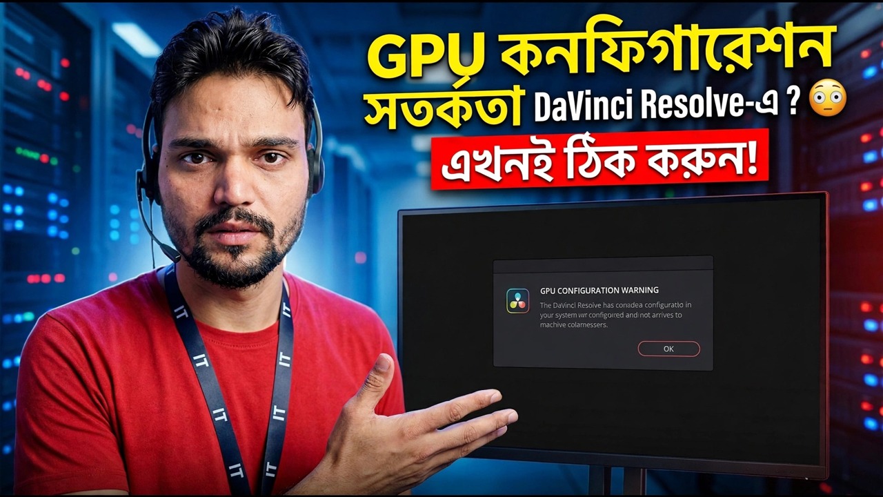 DaVinci সমাধানে GPU কনফিগারেশন সতর্কতা? 😳 এখনই ঠিক করুন!
