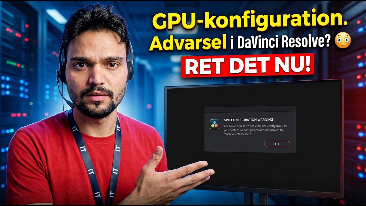 GPU-konfigurationsadvarsel i DaVinci Resolve? 😳 LØS NU!