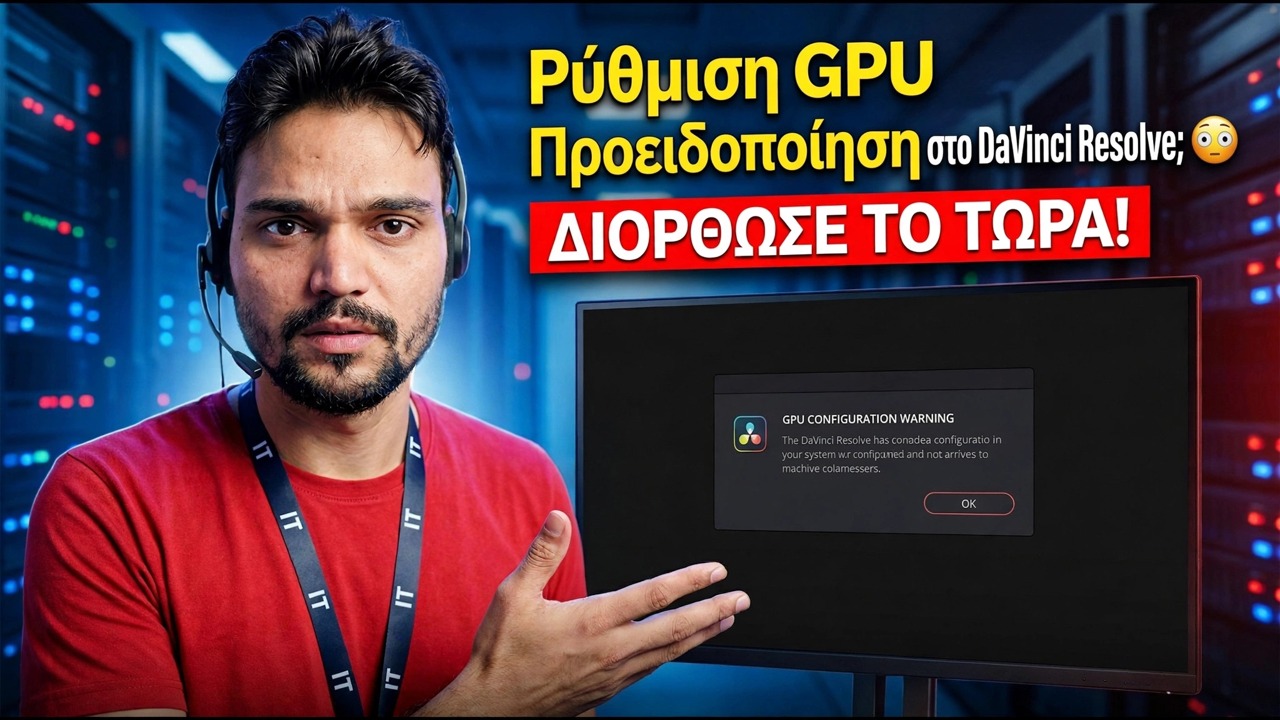Προειδοποίηση ρύθμισης παραμέτρων GPU στο DaVinci Resolve; 😳 ΔΙΟΡΘΩΣΗ ΤΩΡΑ!