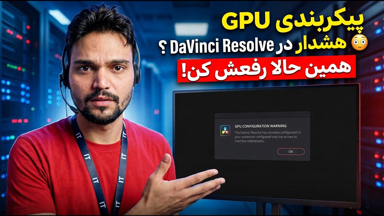هشدار پیکربندی GPU در DaVinci Resolve؟ 😳 همین حالا رفع کنید!