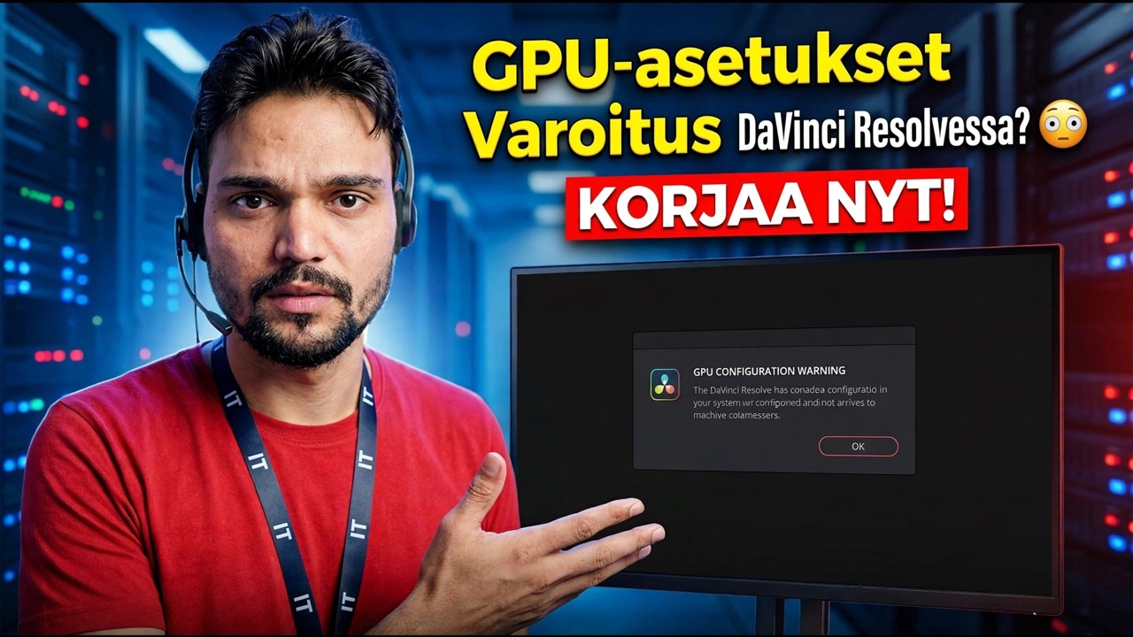 GPU-määritysvaroitus DaVinci Resolvessa? 😳 KORJAA NYT!