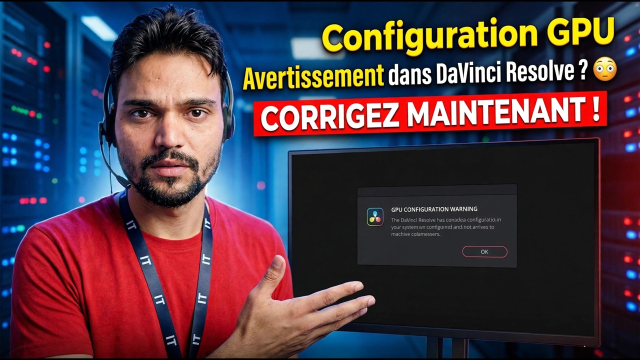 Avertissement de configuration GPU dans DaVinci Resolve ? 😳 RÉPAREZ MAINTENANT !