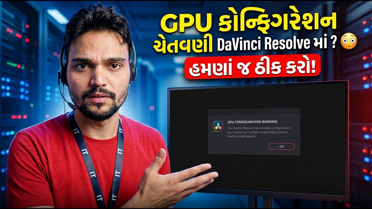 DaVinci રિઝોલ્વમાં GPU રૂપરેખાંકન ચેતવણી? 😳 હમણાં ઠીક કરો!