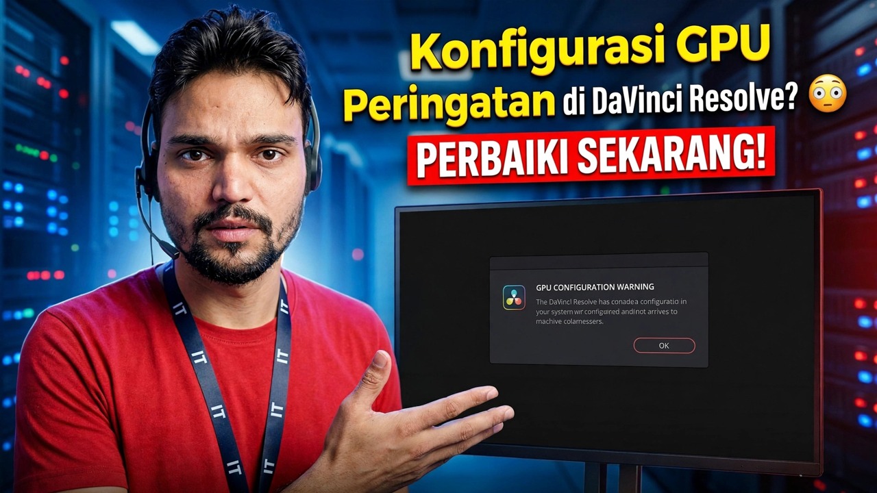 Peringatan Konfigurasi GPU di DaVinci Resolve? 😳 PERBAIKI SEKARANG!