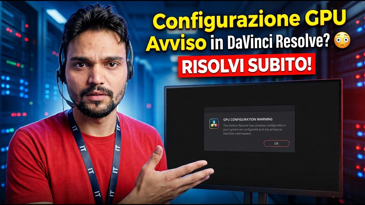 Avviso di configurazione GPU in DaVinci Resolve? 😳 RISOLVI ORA!