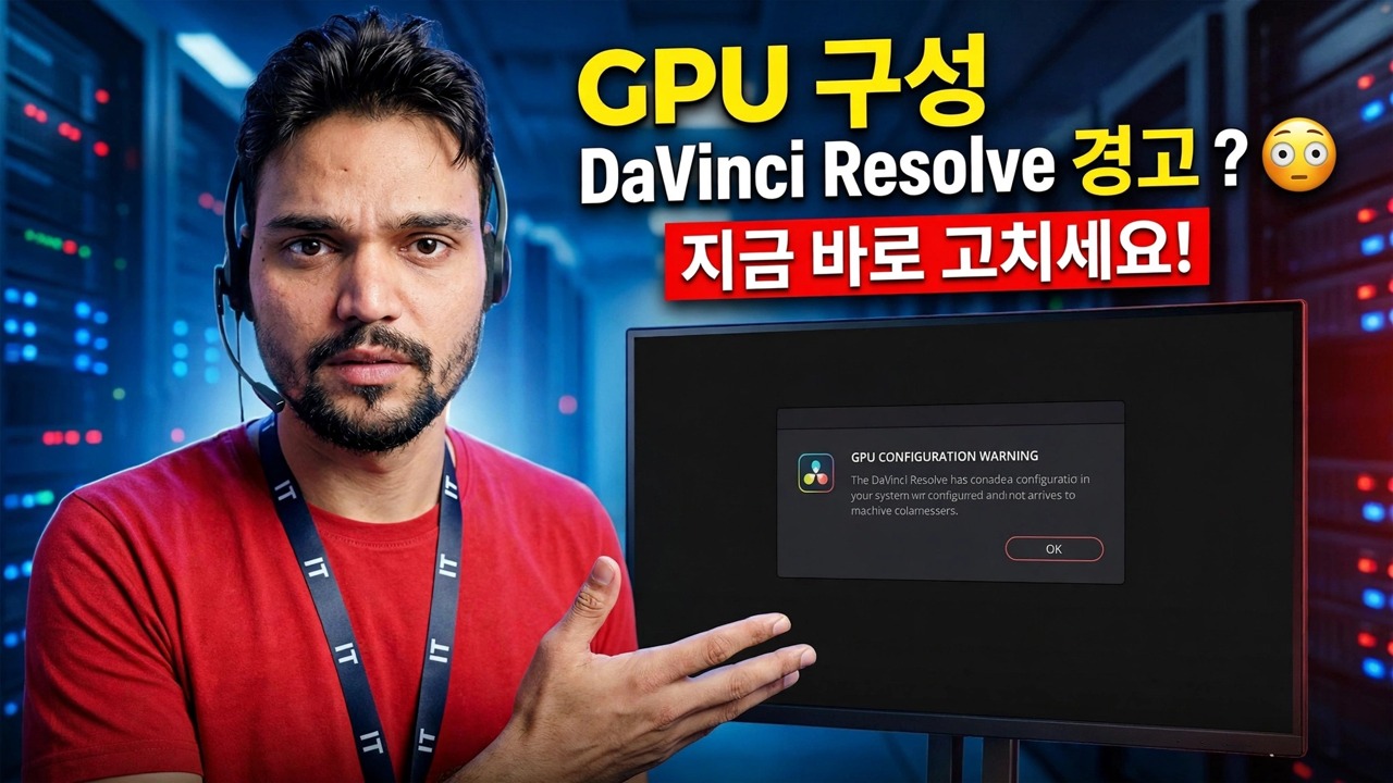 DaVinci Resolve의 GPU 구성 경고? 😳 지금 고치세요!