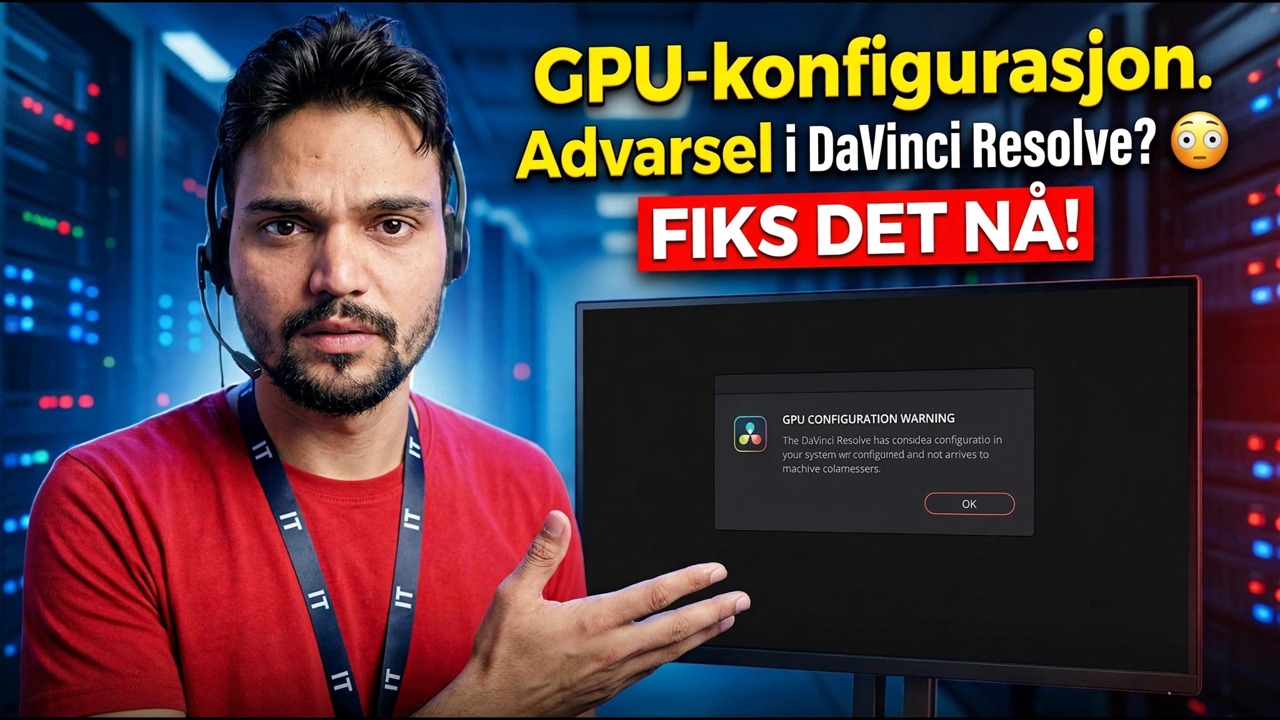 GPU-konfigurasjonsadvarsel i DaVinci Resolve? 😳 FIKS NÅ!