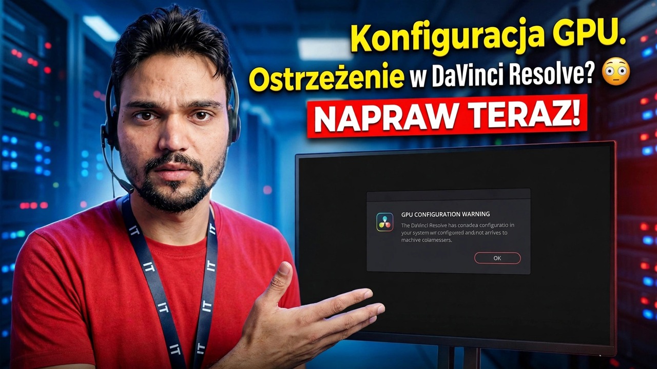 Ostrzeżenie dotyczące konfiguracji GPU w DaVinci Resolve? 😳 NAPRAW TERAZ!