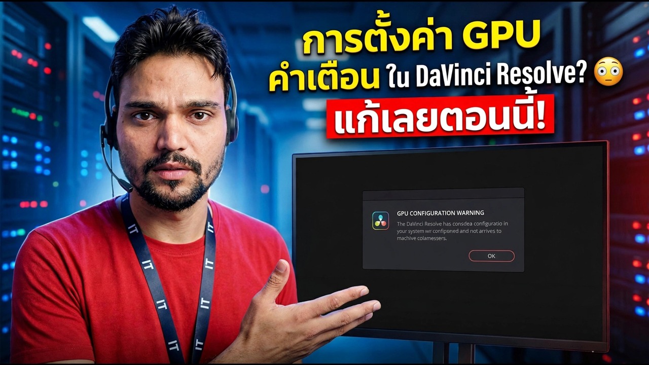 คำเตือนการกำหนดค่า GPU ใน DaVinci แก้ไขหรือไม่ 😳 แก้ไขทันที!