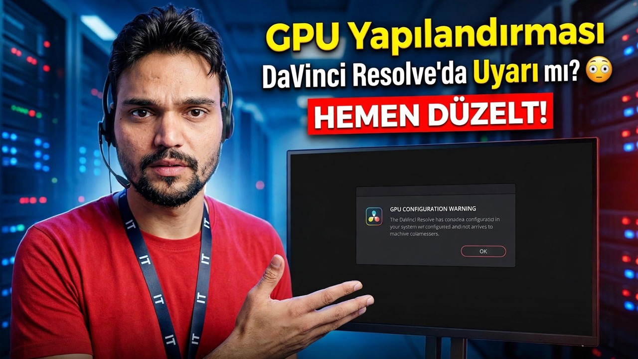 DaVinci Resolve'de GPU Yapılandırma Uyarısı? 😳 ŞİMDİ DÜZELTİN!