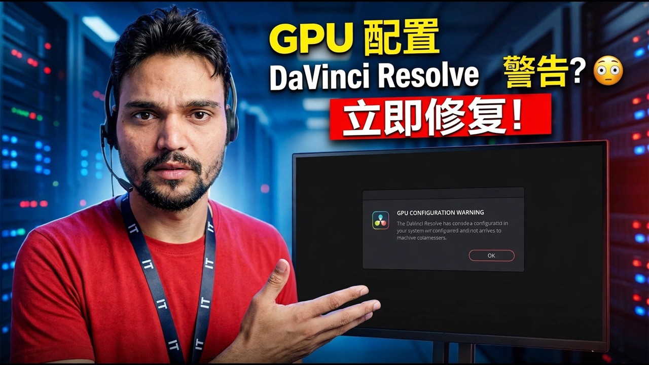 DaVinci Resolve 中的 GPU 配置警告？ 😳 立即修复！