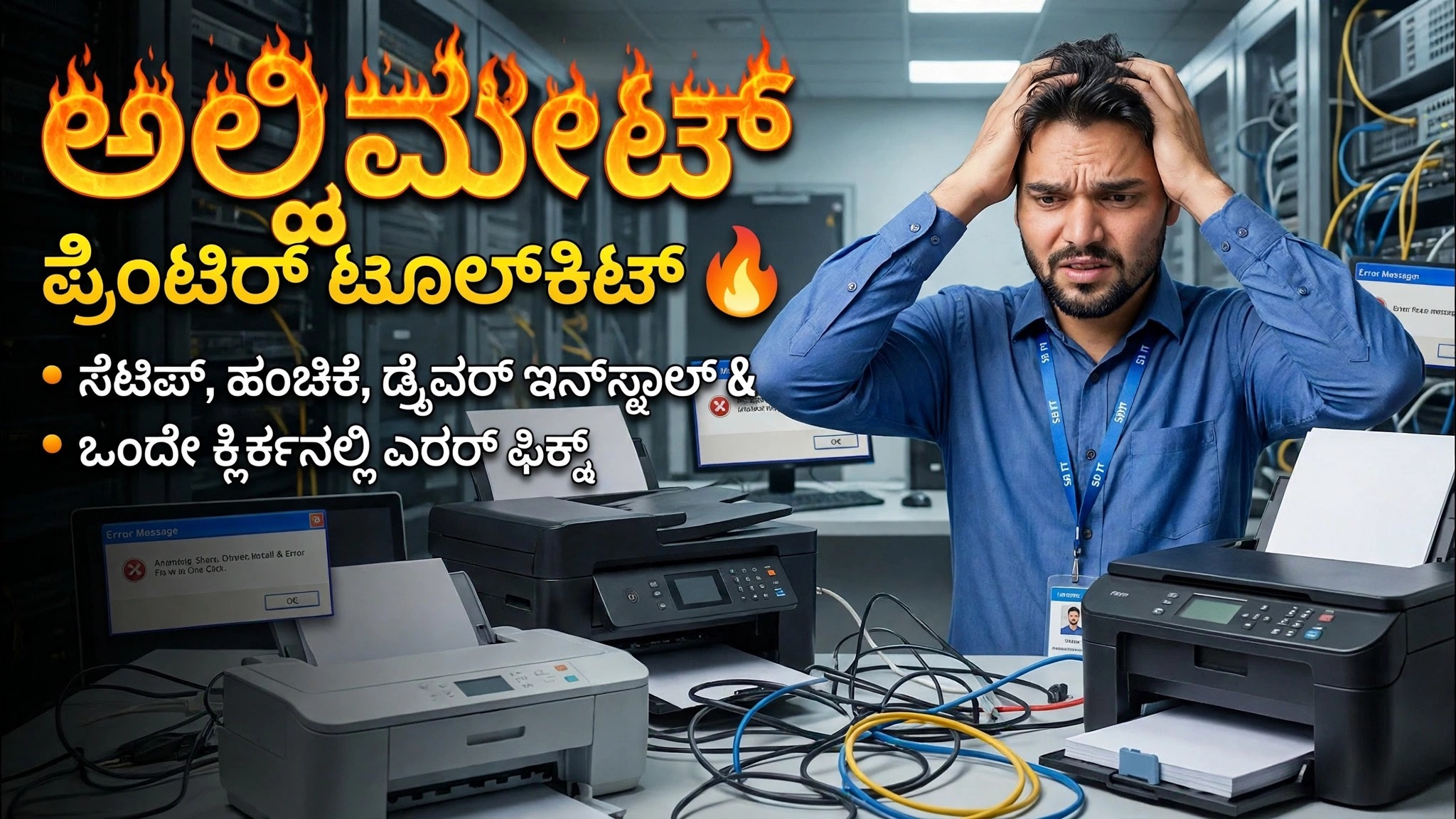 ಇಂಜಿನಿಯರ್ 🔥 ಪೂರ್ಣ ಪ್ರಿಂಟರ್ ತರಬೇತಿಯಂತೆ ಯಾವುದೇ ಪ್ರಿಂಟರ್ ಸಮಸ್ಯೆಯನ್ನು ಸರಿಪಡಿಸಿ