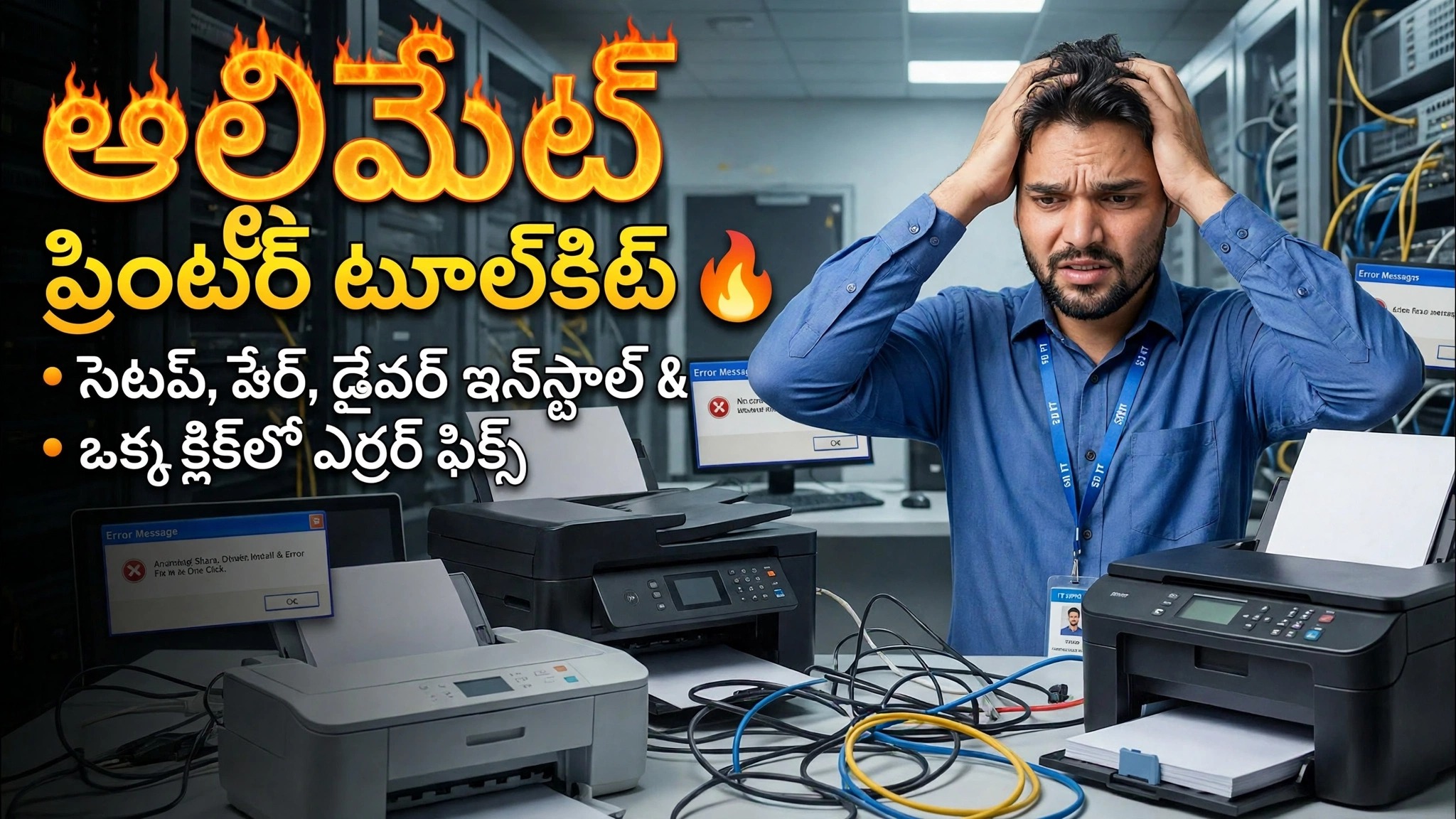 ఇంజనీర్ లాగా ఏదైనా ప్రింటర్ సమస్యను పరిష్కరించండి 🔥 పూర్తి ప్రింటర్ శిక్షణ