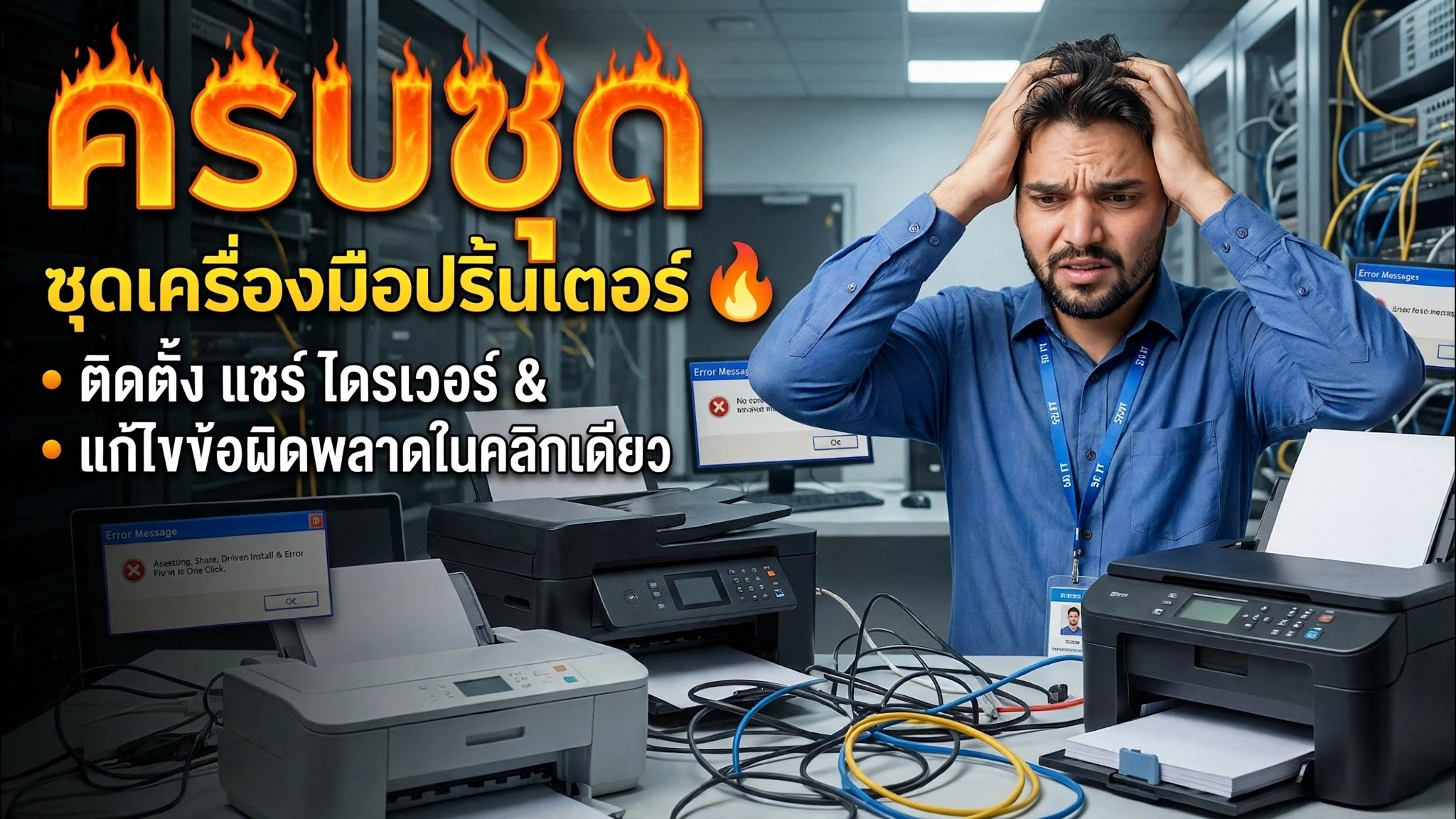 แก้ไขปัญหาเครื่องพิมพ์แบบวิศวกร 🔥 การฝึกอบรมเครื่องพิมพ์เต็มรูปแบบ