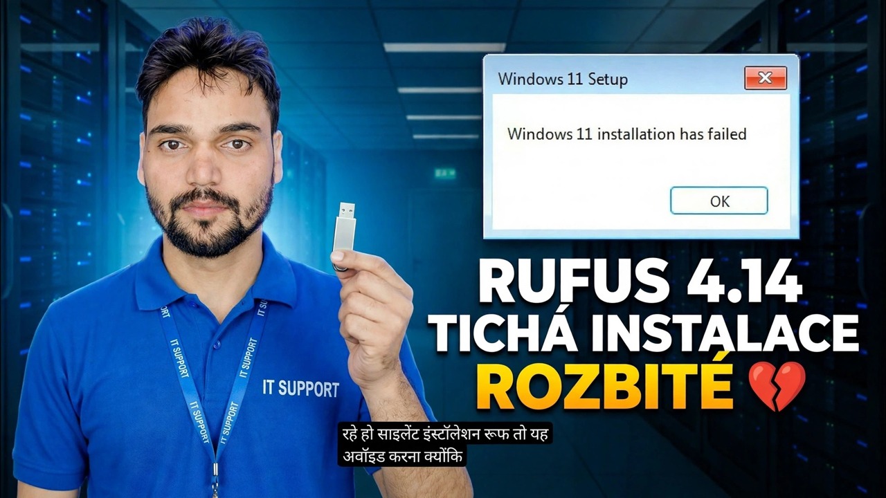 Rufus 4.14 Beta Bug 😳 Nefunkční funkce tiché instalace?