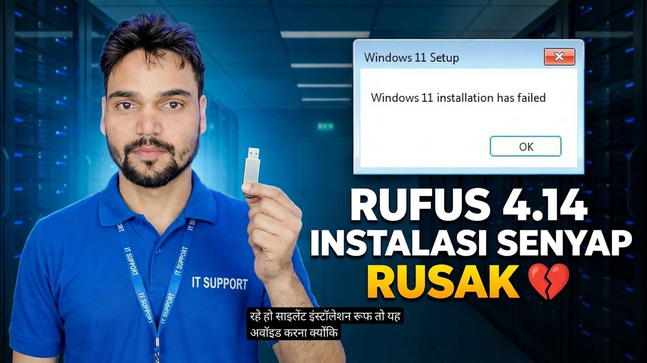 Bug Rufus 4.14 Beta 😳 Fitur Silent Install Rusak?