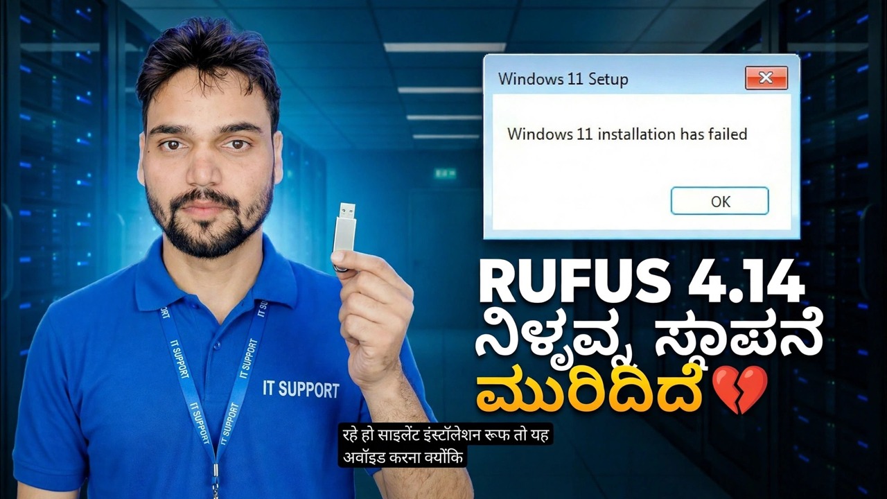 ರೂಫಸ್ 4.14 ಬೀಟಾ ಬಗ್ 😳 ಸೈಲೆಂಟ್ ಇನ್‌ಸ್ಟಾಲ್ ವೈಶಿಷ್ಟ್ಯವು ಮುರಿದುಹೋಗಿದೆಯೇ?
